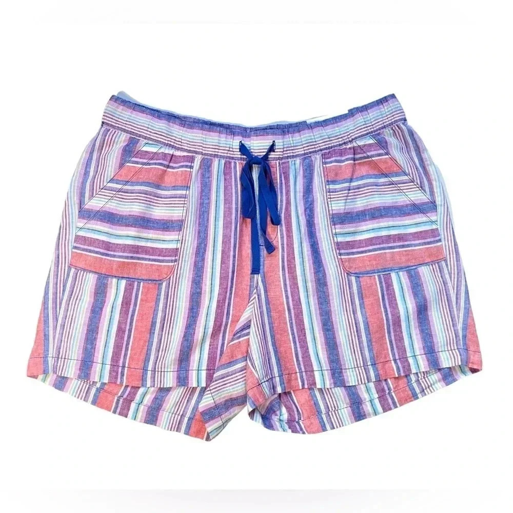 NWT Lane Bryant Plus Size Linen Striped Shorts